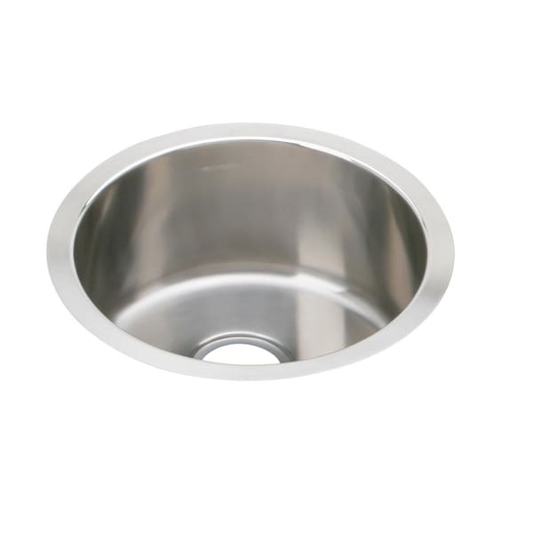 Elkay Sink, Stainless Steel, 16.375 in W x 16.375 in L x 7 in H EGUH16FB - main